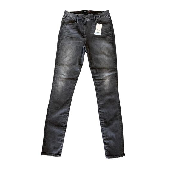 3x1 Denim NWT Womens High Rise Double Seam Black Faded Jeans size 29 MSRP $225 - Picture 6 of 7
